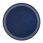 Pearls Mats, Set of Four - Navy/White